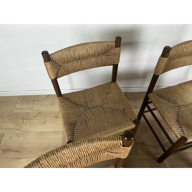 Textile Wooden and Rope LS4/B Chairs from Tito Agnoli, 1960s, Set of 4 For Sale - Image 7 of 9