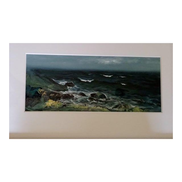 Secret Cove Maui, Oil on Panel, Ca 1980 Matted and Framed. For Sale