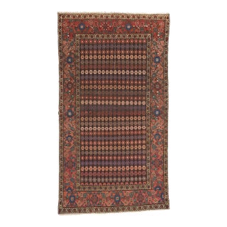 Early 20th Century Antique Persian Hamadan Rug - 04'10 X 08'09 For Sale