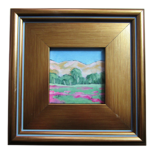 Framed 4x4 California Valley Lynne French Landscape O/C