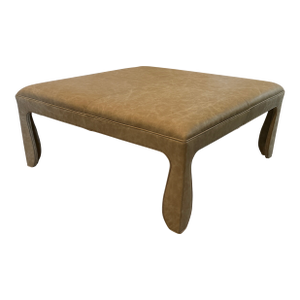 Large Square Leather Gidget Ottoman