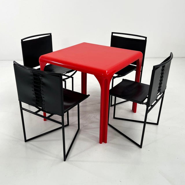 1970s Red Stadio Dining Table by Vico Magistretti for Artemide, 1970s For Sale - Image 5 of 9
