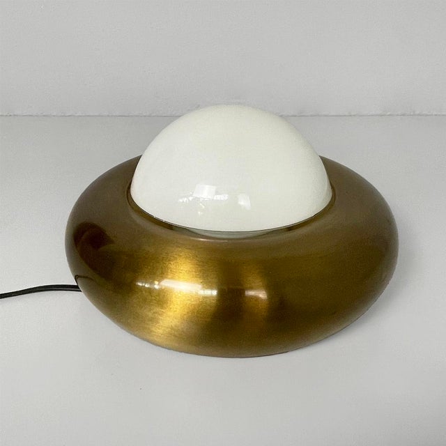 Italian Modern Brass Table Lamp from Valenti Luce, 1970s For Sale - Image 9 of 9