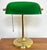 Metal Vintage Brass Emeraldite Shade Bankers Lamp For Sale - Image 7 of 7