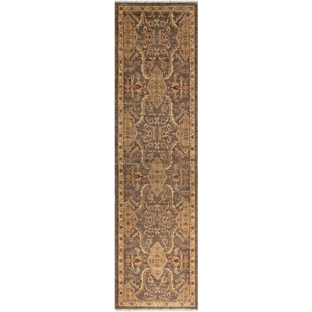 Beautiful Ziegler 1990's Gray/Ivory Wool Runner Rug- 2'10'' X 11'1'' For Sale - Image 10 of 10