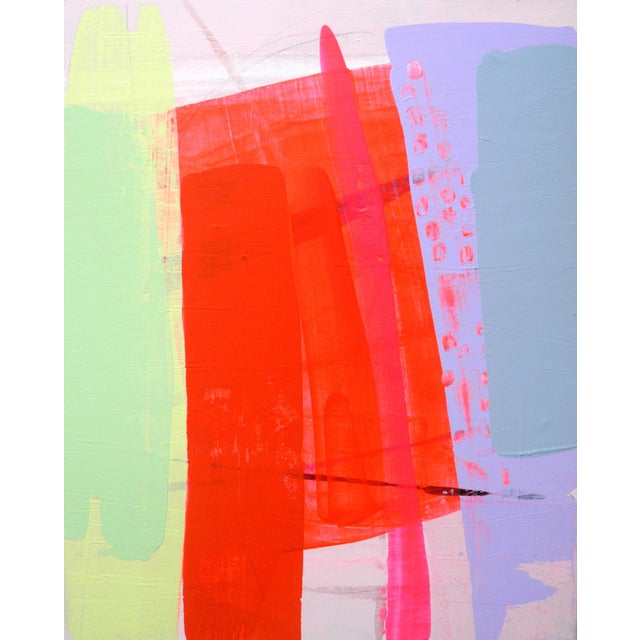 This acrylic painting on canvas was painted for the print and design market. I love the whimsical idea of a bright red...