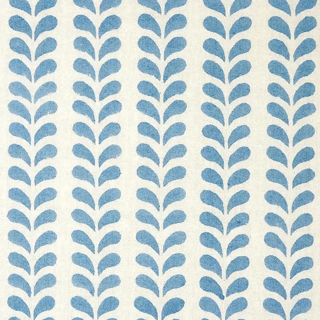Schumacher X Molly Mahon Bindi Fabric in Blue For Sale