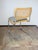 Vintage Bauhaus Chair in Chrome, Raffia and Fabric, 1980s, in Very Good conditions. Designed 1980 to 1989