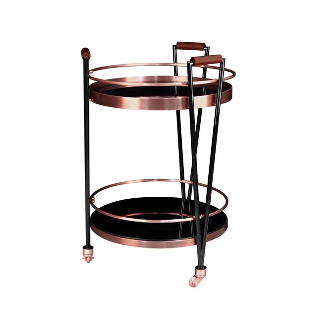 Contemporary Crossroads Bar Cart by Porus Studio For Sale - Image 3 of 10