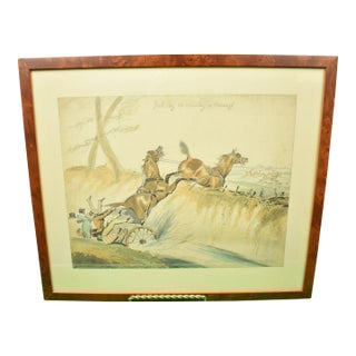 Late 19th Century "Full Cry or Hunters in Harness" Watercolour by Henry Alken (1810-1894) For Sale