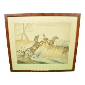 Late 19th Century "Full Cry or Hunters in Harness" Watercolour by Henry Alken (1810-1894)