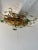 Flush Mount Maison Baguès Crystal Green Flowers Leaves Chandelier 9 Lights For Sale - Image 9 of 11