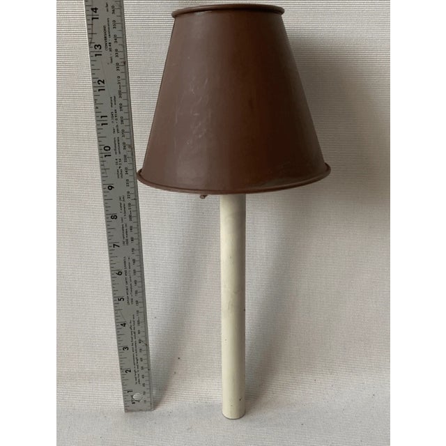 Modern Vintage Modern Style Toleware Metal Small Lamp Shade With Sleeve For Sale - Image 3 of 6