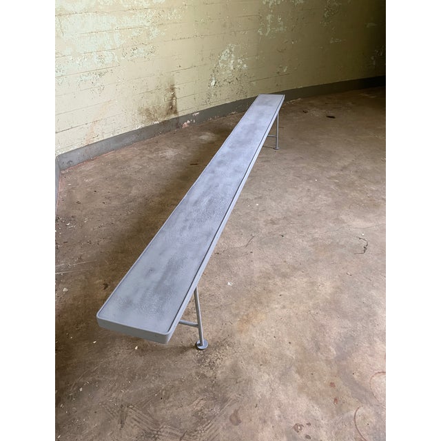 Vintage Wwii u.s. Navy Steel Bench For Sale - Image 10 of 13