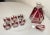 Antique Cut to Clear Crystal Moser Czech Bohemian Red Deco Glass Decanter Set For Sale - Image 11 of 12