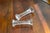 English 1930s Barbell Cut Crystal Knife Rest Serving Soon Rest Tableware Place Setting - Set of 4 For Sale - Image 3 of 13