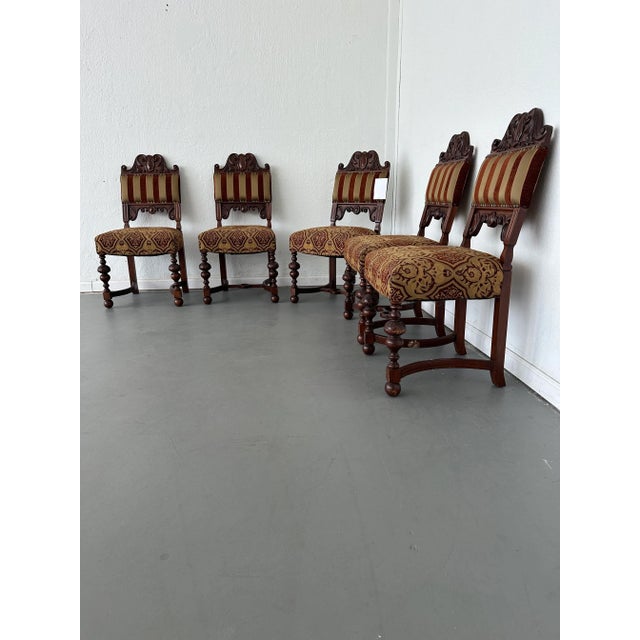 1980s Italian Dining Chairs - Set of 5 For Sale - Image 4 of 7