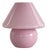 Large Vintage Mushroom Table Lamp in Pink Swirl Glass, 1970s For Sale