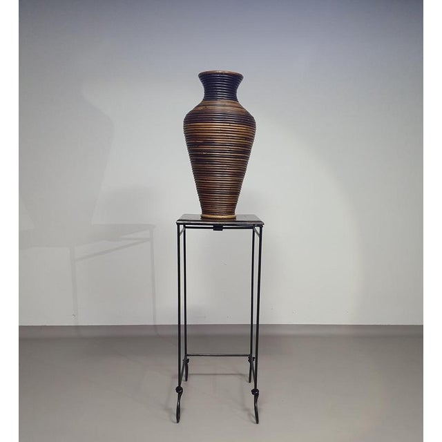 Black Wrought Iron Plant Stand or Side Table For Sale - Image 8 of 14