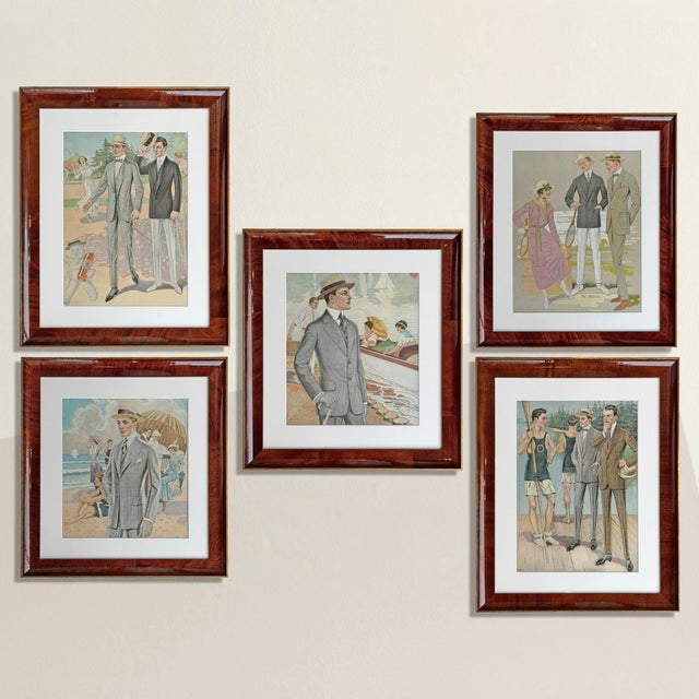 Created around 1917 for a men’s tailoring book, these five illustrations weren’t simply showing fabric—they were selling...