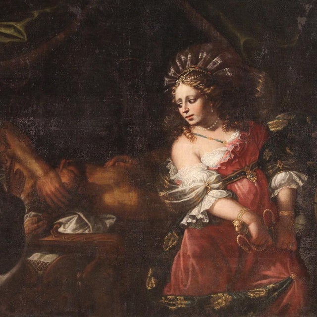 Early 18th Century Italian Artist, Judith and Holofernes, 1720, Oil on Canvas For Sale - Image 5 of 16
