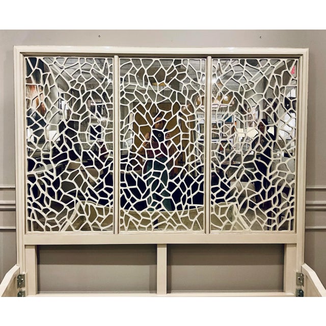 Wood Maitland-Smith Modern Ivory Bolero King Bed For Sale - Image 7 of 9