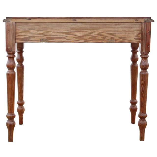 Wood Antique Pitch Pine Desk or Side Table, 19th Century For Sale - Image 7 of 9