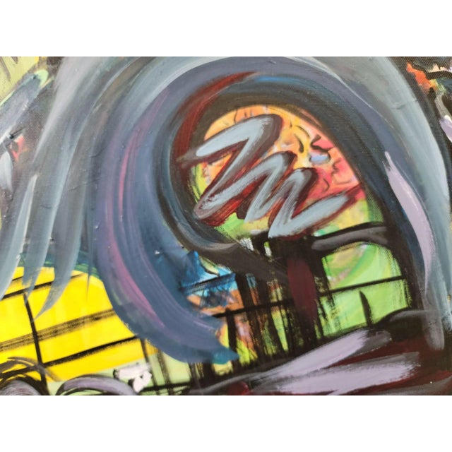 Original abstract painting by a Russian artist, Zoya Kuzmina. Acrylic on canvas.