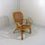 Italian rattan chair with braided seat and back rest. 1970’s. In good condition with light wear of use/age. H95,5 W65 D78...