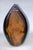 Youghiogheny Steve Fenstermacher 1999 Brown and yellow Art glass Iridescent cone sculpture / paper weight 5 1/2" x 3 3/8"...