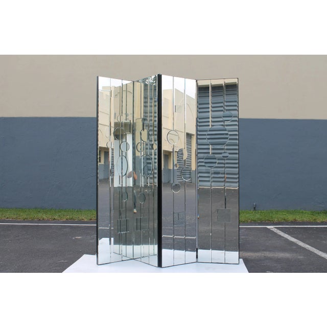 1970s Modern Mirrored Room Divider For Sale - Image 12 of 12