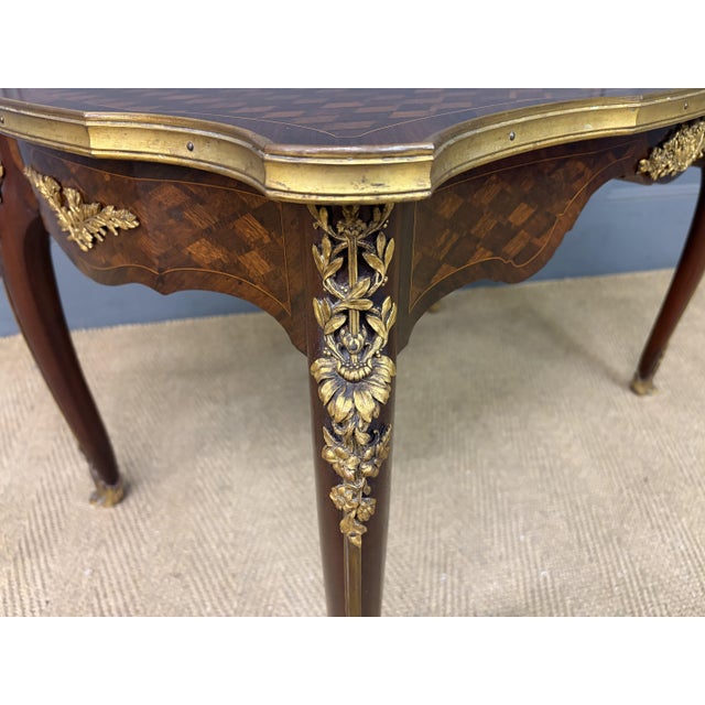 French Parquetry Coffee Table, 1910 For Sale - Image 6 of 14