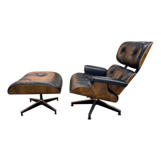 1970’s Herman Miller Rosewood Eames Lounge Chair & Ottoman For Sale