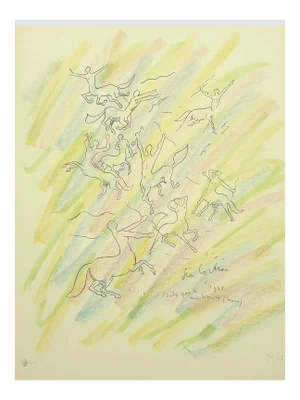 Study for the Wall Lithograph by Jean Cocteau, 1956