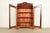 Late 19th Century Antique Victorian Carved Cherry Wood Two-Door Bookcase Cabinet, Circa 1880s For Sale - Image 5 of 12