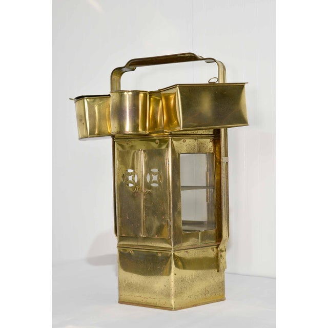 Asian Antique Asian Street Food Brass Noodle Cart Tiffin Box With Accessories For Sale - Image 3 of 4