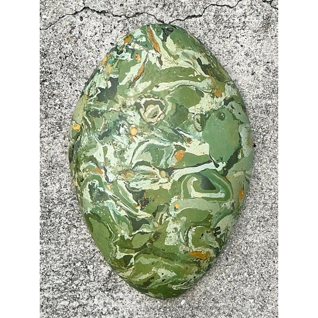 Vintage Italian Scagliola Pigmented Plaster Turtle Shell For Sale - Image 10 of 12