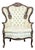 Hausske-Harlen 1981 Rococo Revival Carved Wood & Gilt High-Back Wing Chair For Sale