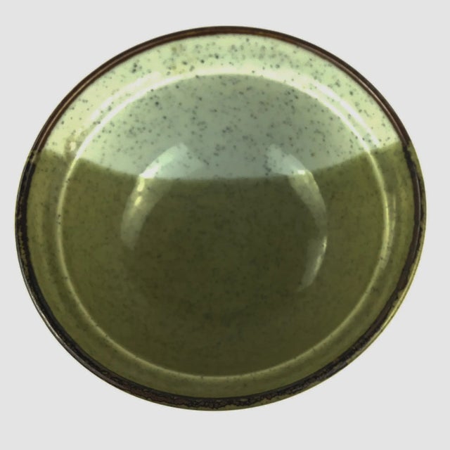 1970s Vintage Stoneware Bowl Artisan Hand Turned Pottery For Sale - Image 5 of 10