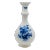 Antique Meissen Porcelain Blue & White Floral Insect Vase Blue Crossed Sword For Sale