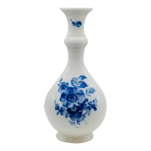 Antique Meissen Porcelain Blue & White Floral Insect Vase Blue Crossed Sword