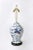 White 19th Century Red Lion Pattern in Blue and White Glaze Table Lamp For Sale - Image 8 of 8