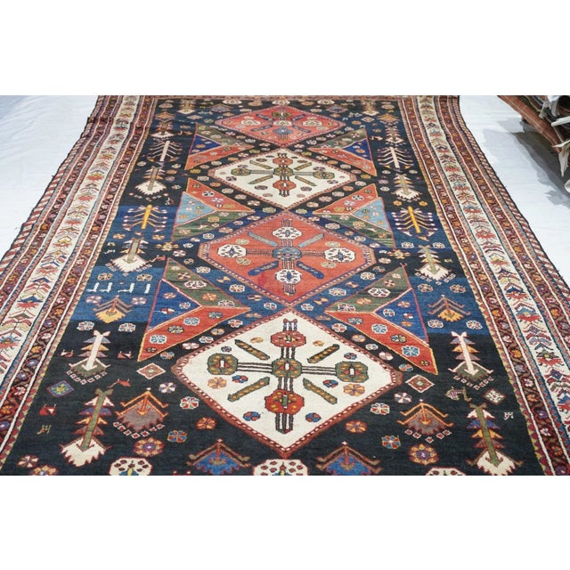 Antique Bakhtiari Rug 6'10'' x 12'5'' For Sale - Image 12 of 12