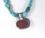 Early 21st Century Turquoise Carnelian Sterling Silver Necklace For Sale - Image 5 of 8