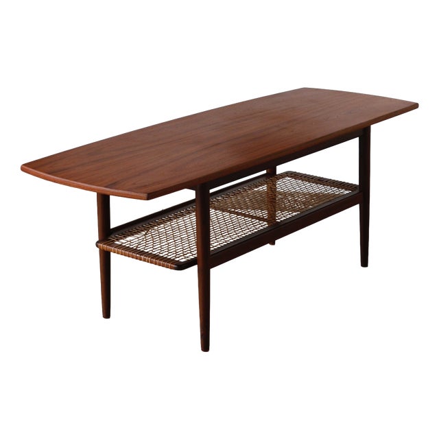 Danish Double-Tiered Teak Coffee Table, 1960 For Sale