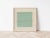 Mid-Century Modern Sage Green Square Geometric Minimalist Art Print by Emily Keating Snyder, 20 X 20 Print in Wood Frame For Sale - Image 3 of 3