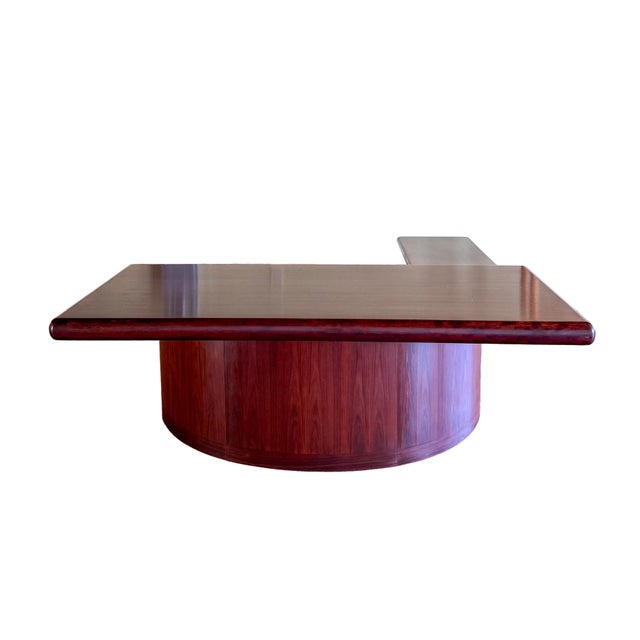 Drylund 1980s Drylund Super Skyline Rosewood Executive Desk For Sale - Image 4 of 18