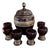 Complete Art Deco Amethyst Glass Punch Set, Germany, 1920s, Set of 7 For Sale