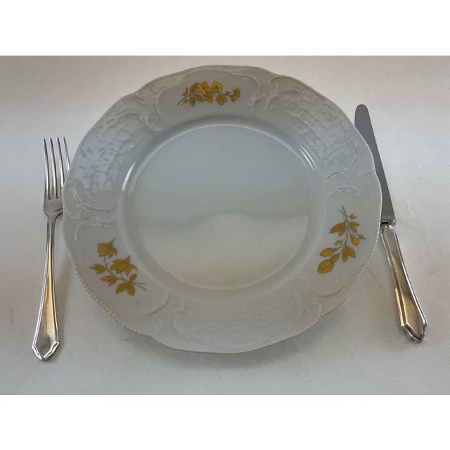 New 1980s Exquisite Porcelain With Gold Roses by Rosenthal. - 79 Piece For Sale - Image 14 of 18