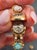 1950s 14k Yellow Gold Slide Charm Omega Gemstone Bracelet Watch For Sale In Chicago - Image 6 of 16